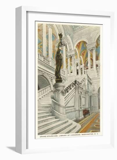 Grand Staircase, Library of Congress, Washington D.C.-null-Framed Premium Giclee Print