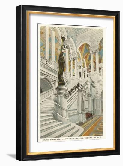Grand Staircase, Library of Congress, Washington D.C.-null-Framed Premium Giclee Print