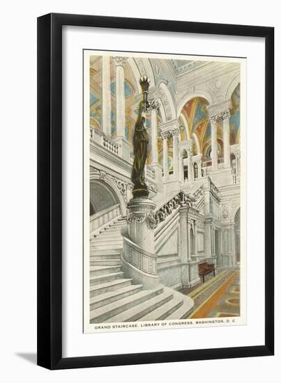 Grand Staircase, Library of Congress, Washington D.C.-null-Framed Art Print