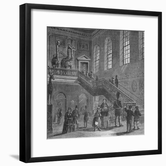 Grand staircase of Montagu House, Bloomsbury, London, c1830 (1878)-Unknown-Framed Giclee Print