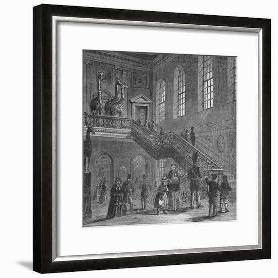 Grand staircase of Montagu House, Bloomsbury, London, c1830 (1878)-Unknown-Framed Giclee Print