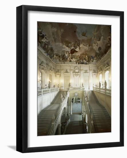 Grand Staircase with Frescoed Vault-Giovanni Battista Tiepolo-Framed Giclee Print