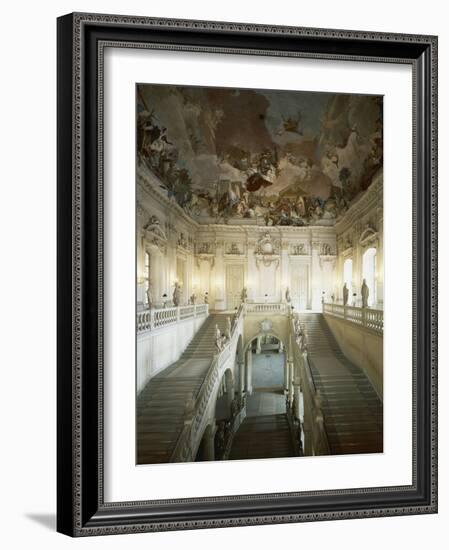 Grand Staircase with Frescoed Vault-Giovanni Battista Tiepolo-Framed Giclee Print