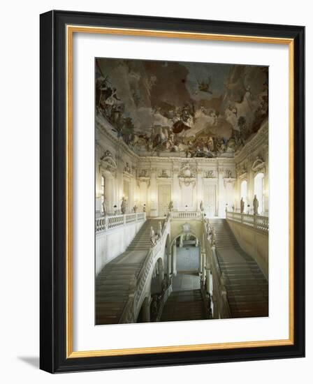 Grand Staircase with Frescoed Vault-Giovanni Battista Tiepolo-Framed Giclee Print