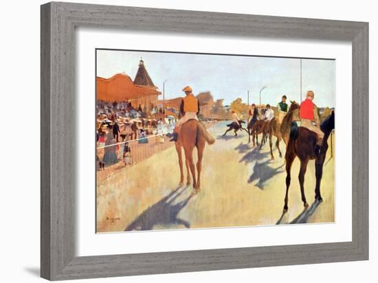 Grand Stand-Edgar Degas-Framed Art Print