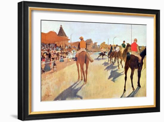 Grand Stand-Edgar Degas-Framed Art Print