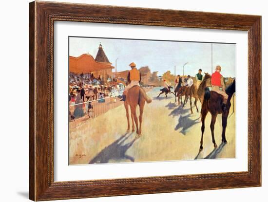 Grand Stand-Edgar Degas-Framed Art Print