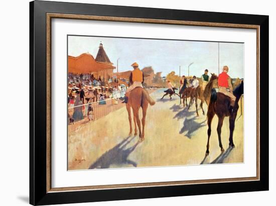 Grand Stand-Edgar Degas-Framed Art Print