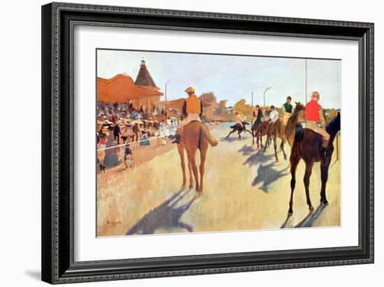 Grand Stand-Edgar Degas-Framed Art Print