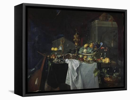 Grand Still-Life with Golden Goblet and Fruit, 1640-Jan Davidsz. de Heem-Framed Premier Image Canvas