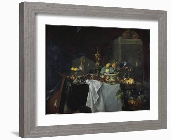 Grand Still-Life with Golden Goblet and Fruit, 1640-Jan Davidsz. de Heem-Framed Giclee Print