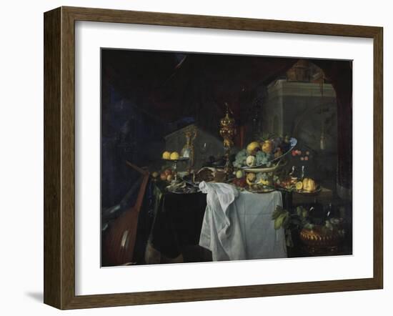 Grand Still-Life with Golden Goblet and Fruit, 1640-Jan Davidsz. de Heem-Framed Giclee Print