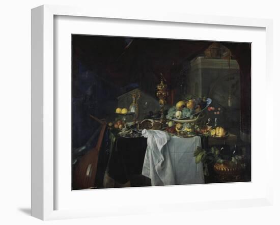 Grand Still-Life with Golden Goblet and Fruit, 1640-Jan Davidsz. de Heem-Framed Giclee Print