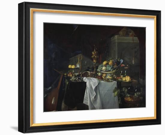 Grand Still-Life with Golden Goblet and Fruit, 1640-Jan Davidsz. de Heem-Framed Giclee Print