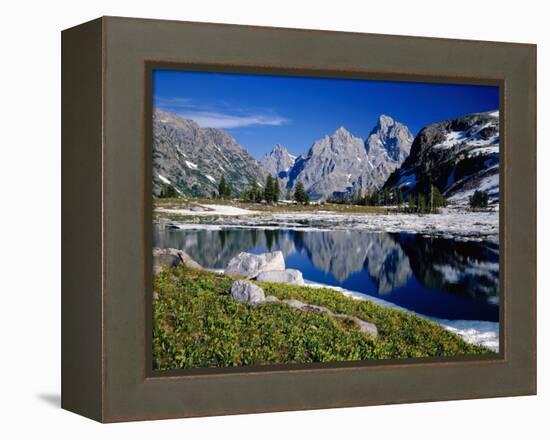 Grand Teton Behind Lake Solitude-James Randklev-Framed Premier Image Canvas