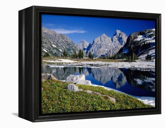 Grand Teton Behind Lake Solitude-James Randklev-Framed Premier Image Canvas