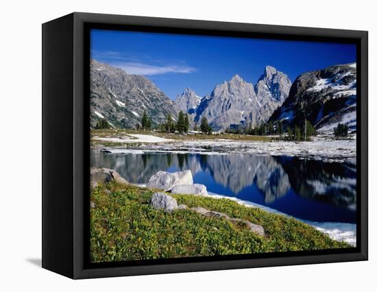 Grand Teton Behind Lake Solitude-James Randklev-Framed Premier Image Canvas