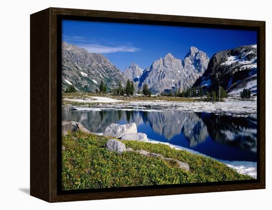 Grand Teton Behind Lake Solitude-James Randklev-Framed Premier Image Canvas