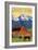 Grand Teton National Park - Barn and Mountains-Lantern Press-Framed Premium Giclee Print