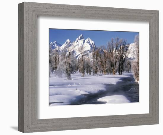 Grand Teton National Park Covered in Snow, Wyoming, USA-Scott T. Smith-Framed Photographic Print