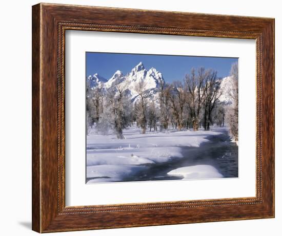 Grand Teton National Park Covered in Snow, Wyoming, USA-Scott T. Smith-Framed Photographic Print