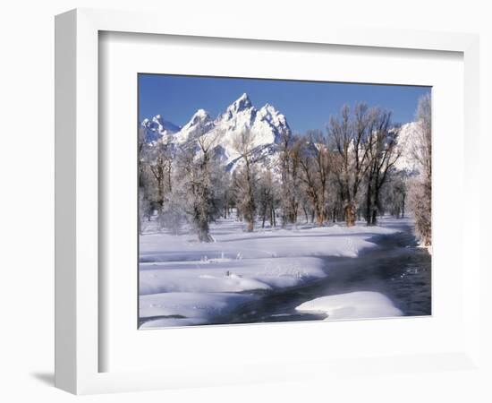 Grand Teton National Park Covered in Snow, Wyoming, USA-Scott T. Smith-Framed Photographic Print