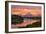 Grand Teton National Park, Wyoming - Sunset and Mountains-Lantern Press-Framed Art Print