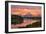 Grand Teton National Park, Wyoming - Sunset and Mountains-Lantern Press-Framed Art Print