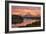 Grand Teton National Park, Wyoming - Sunset and Mountains-Lantern Press-Framed Art Print
