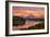 Grand Teton National Park, Wyoming - Sunset and Mountains-Lantern Press-Framed Art Print