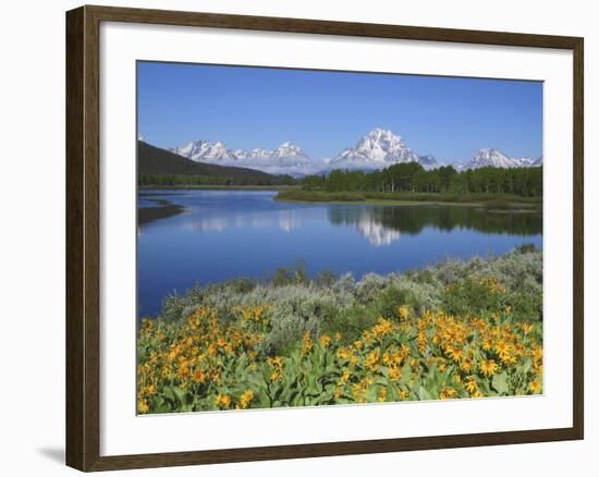 Grand Tetons from the Oxbow, Grand Teton National Park, Wyoming, USA-Michel Hersen-Framed Photographic Print