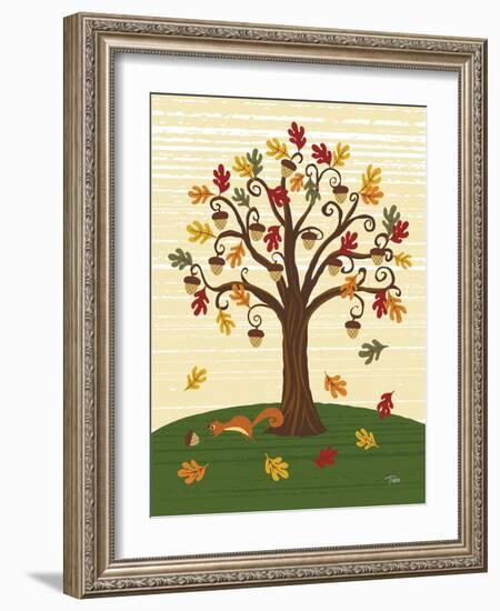 Grand Tree & Squirrel-Teresa Woo-Framed Art Print