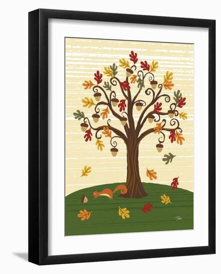 Grand Tree & Squirrel-Teresa Woo-Framed Art Print