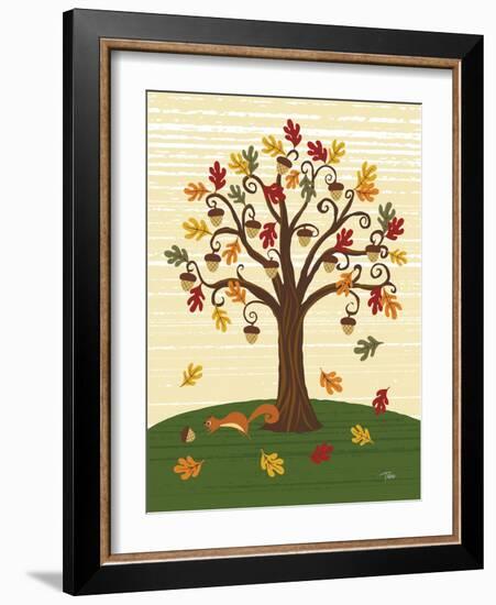 Grand Tree & Squirrel-Teresa Woo-Framed Art Print