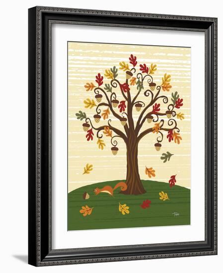 Grand Tree & Squirrel-Teresa Woo-Framed Art Print