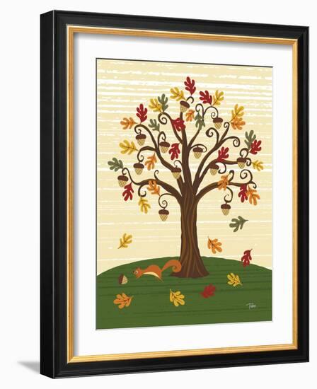 Grand Tree & Squirrel-Teresa Woo-Framed Art Print