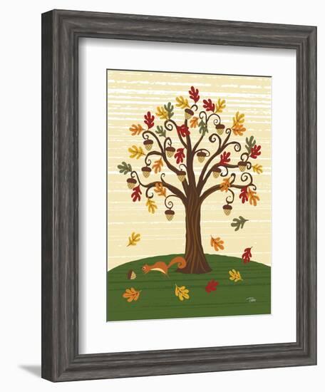 Grand Tree & Squirrel-Teresa Woo-Framed Art Print