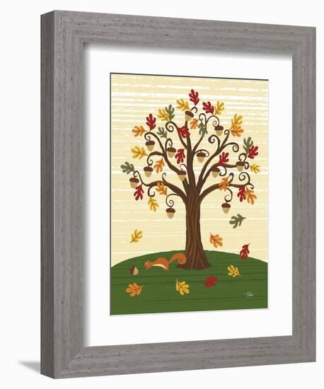 Grand Tree & Squirrel-Teresa Woo-Framed Art Print