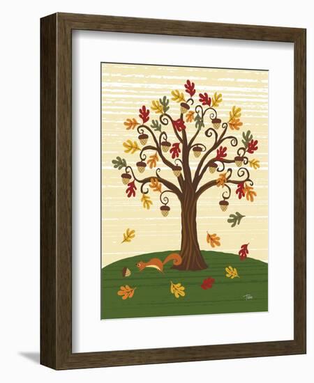 Grand Tree & Squirrel-Teresa Woo-Framed Art Print