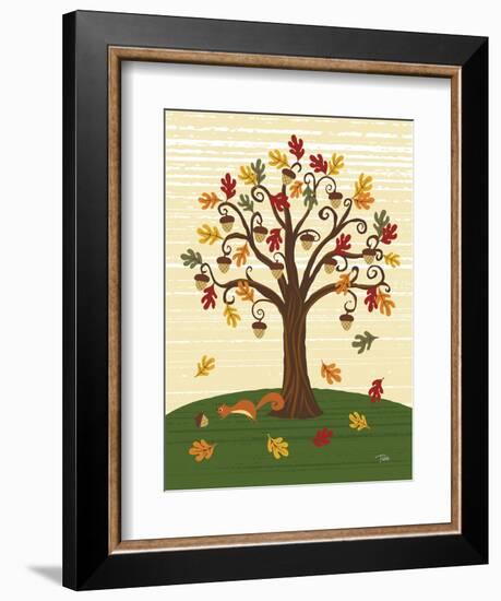 Grand Tree & Squirrel-Teresa Woo-Framed Art Print