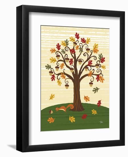 Grand Tree & Squirrel-Teresa Woo-Framed Art Print