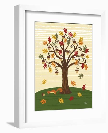 Grand Tree & Squirrel-Teresa Woo-Framed Art Print