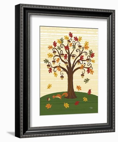 Grand Tree & Squirrel-Teresa Woo-Framed Art Print