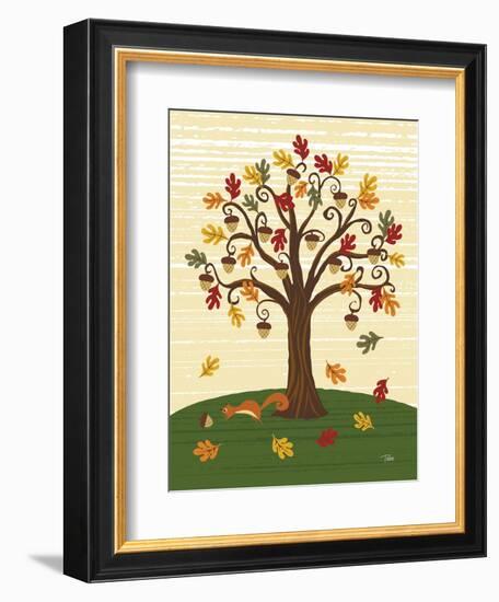 Grand Tree & Squirrel-Teresa Woo-Framed Art Print