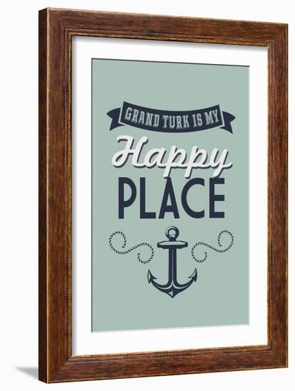 Grand Turk is my Happy Place-Lantern Press-Framed Art Print