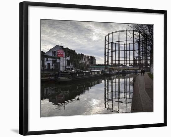 Grand Union Canal, Hackney, London, England, United Kingdom, Europe-Stuart Black-Framed Photographic Print