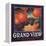 Grand View Brand - Ultra, California - Citrus Crate Label-Lantern Press-Framed Stretched Canvas