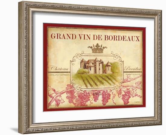 Grand Vin De Bordeaux-Devon Ross-Framed Art Print