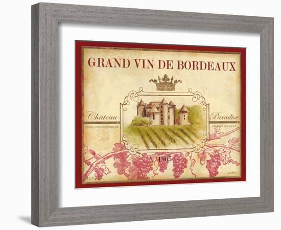 Grand Vin De Bordeaux-Devon Ross-Framed Art Print