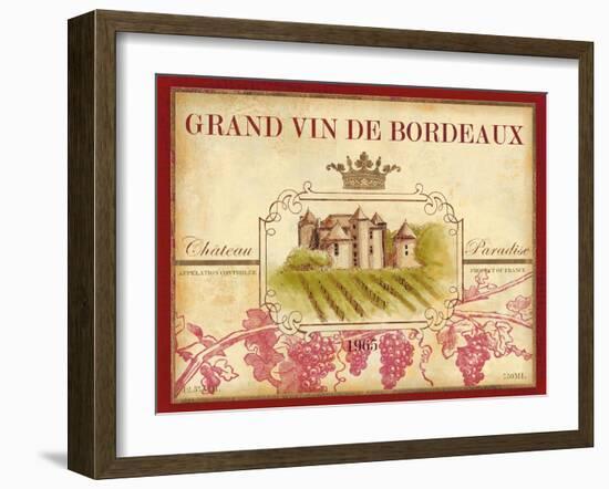 Grand Vin De Bordeaux-Devon Ross-Framed Art Print